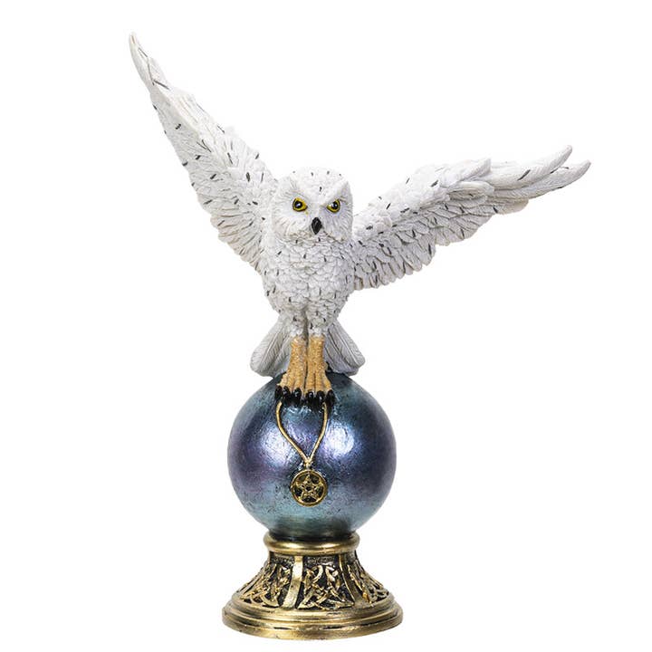 Snowy Owl On Orb (ONLINE ORDER ONLY)