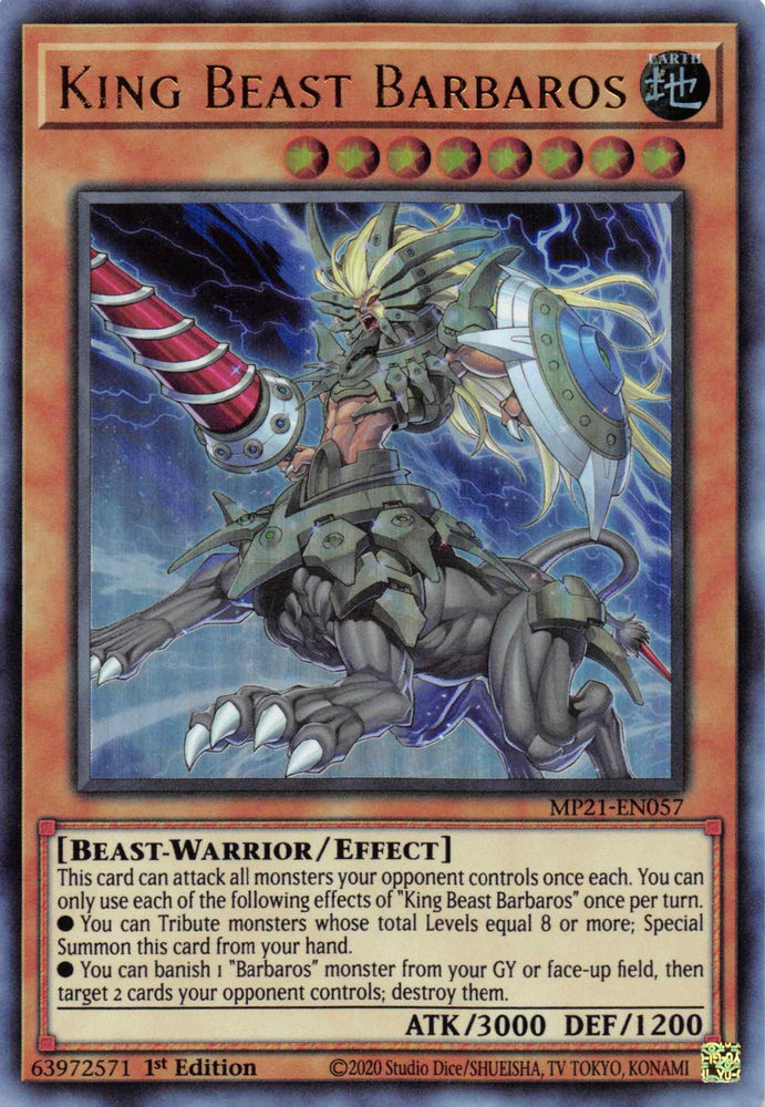 King Beast Barbaros [MP21-EN057] Ultra Rare (ONLINE ORDER ONLY)