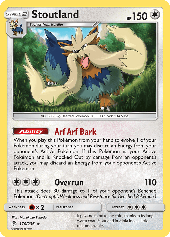 Stoutland (176/236) [Sun & Moon: Cosmic Eclipse] (Online Only)