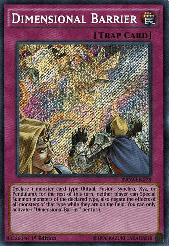 Dimensional Barrier [INOV-EN078] Secret Rare (ONLINE ORDER ONLY)
