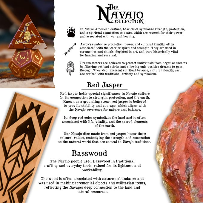 Navajo Red Jasper Stone Dice Set - Dice Around the World Collection (ONLINE ORDER ONLY)