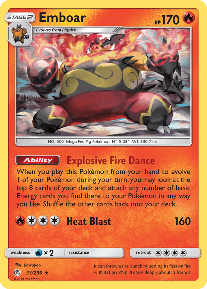Emboar (33/236) [Sun & Moon: Cosmic Eclipse] (Online Only)