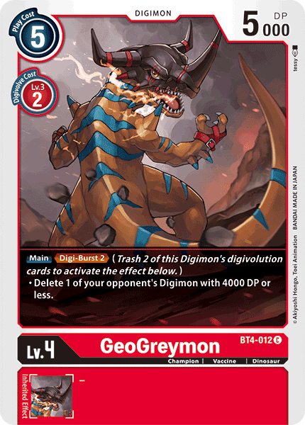 GeoGreymon [BT4-012] [Great Legend] (ONLINE ORDER ONLY)