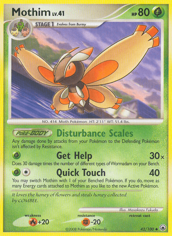 Mothim (42/100) [Diamond & Pearl: Majestic Dawn] (Online Only)
