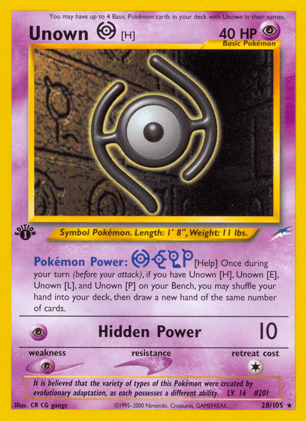 Unown [H] (28/105) [Neo Destiny 1st Edition] (Online Only)