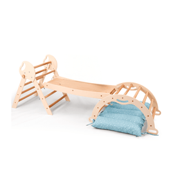 4in1 Montessori Climbing Set: Pikler Triangle, Arch, Slide Board, and Cushion for Toddlers (1–3 Years) (ONLINE ORDER ONLY)