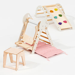 4in1 Montessori Climbing Set: Pikler Triangle, Arch, Slide Board, and Cushion for Toddlers (1–3 Years) (ONLINE ORDER ONLY)