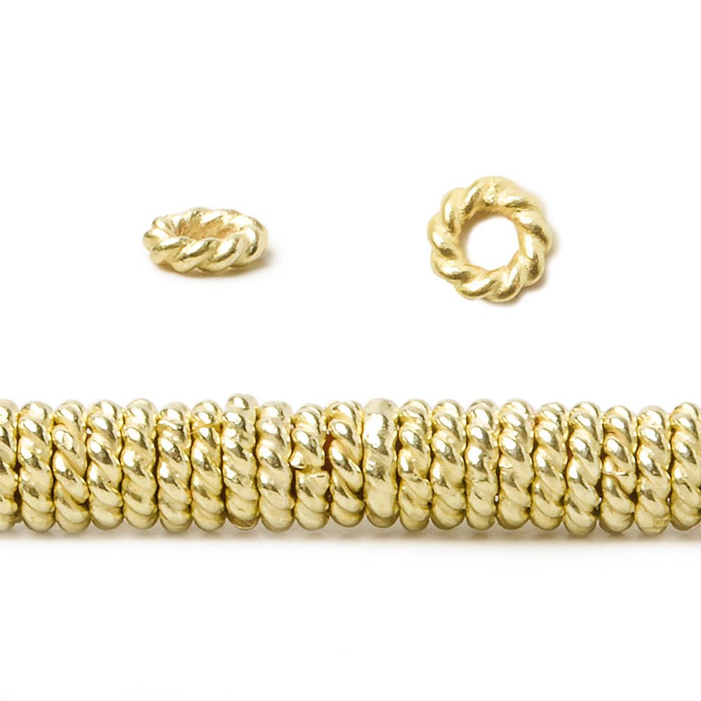 4mm 14kt Gold Plated Copper Jumpring 8 inch 175 pieces (ONLINE ORDER ONLY)