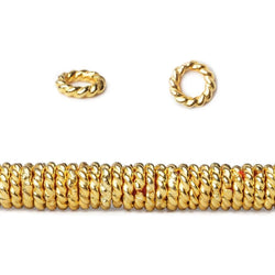 4mm 22kt Gold Plated Copper Twisted Jump ring 8 inch 174 pieces (ONLINE ORDER ONLY)