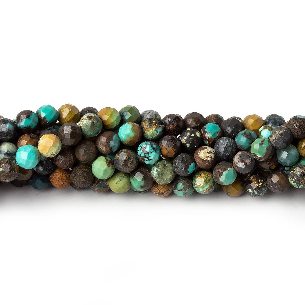 4mm African Turquoise Jasper faceted rounds 15.5 inch 104 beads (ONLINE ORDER ONLY)