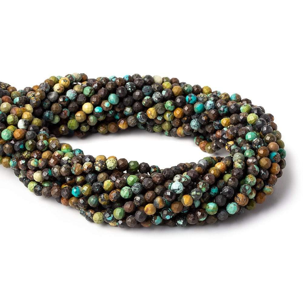 4mm African Turquoise Jasper faceted rounds 15.5 inch 104 beads (ONLINE ORDER ONLY)