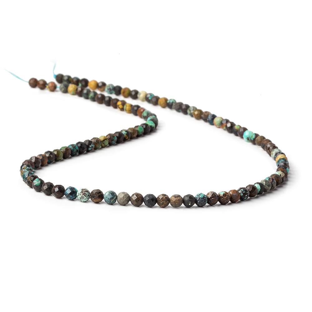 4mm African Turquoise Jasper faceted rounds 15.5 inch 104 beads (ONLINE ORDER ONLY)