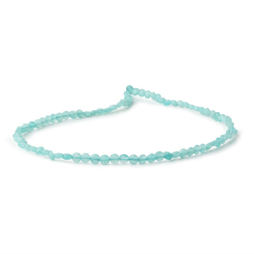 4mm Amazonite Checkerboard Faceted Calibrated Coins 12.25 inch 82 Beads (ONLINE ORDER ONLY)
