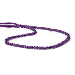 4mm Amethyst Micro Faceted Rondelle Beads 12.5 inch 98 pieces AAA (ONLINE ORDER ONLY)