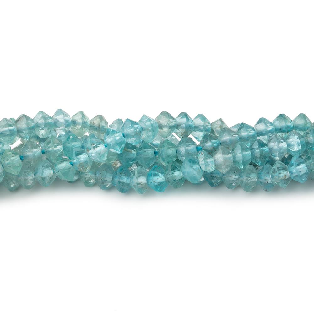 4mm Apatite Micro Faceted Disc Rondelle Beads 15.25 inch 140 pieces (ONLINE ORDER ONLY)