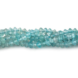 4mm Apatite Micro Faceted Disc Rondelle Beads 15.25 inch 140 pieces (ONLINE ORDER ONLY)