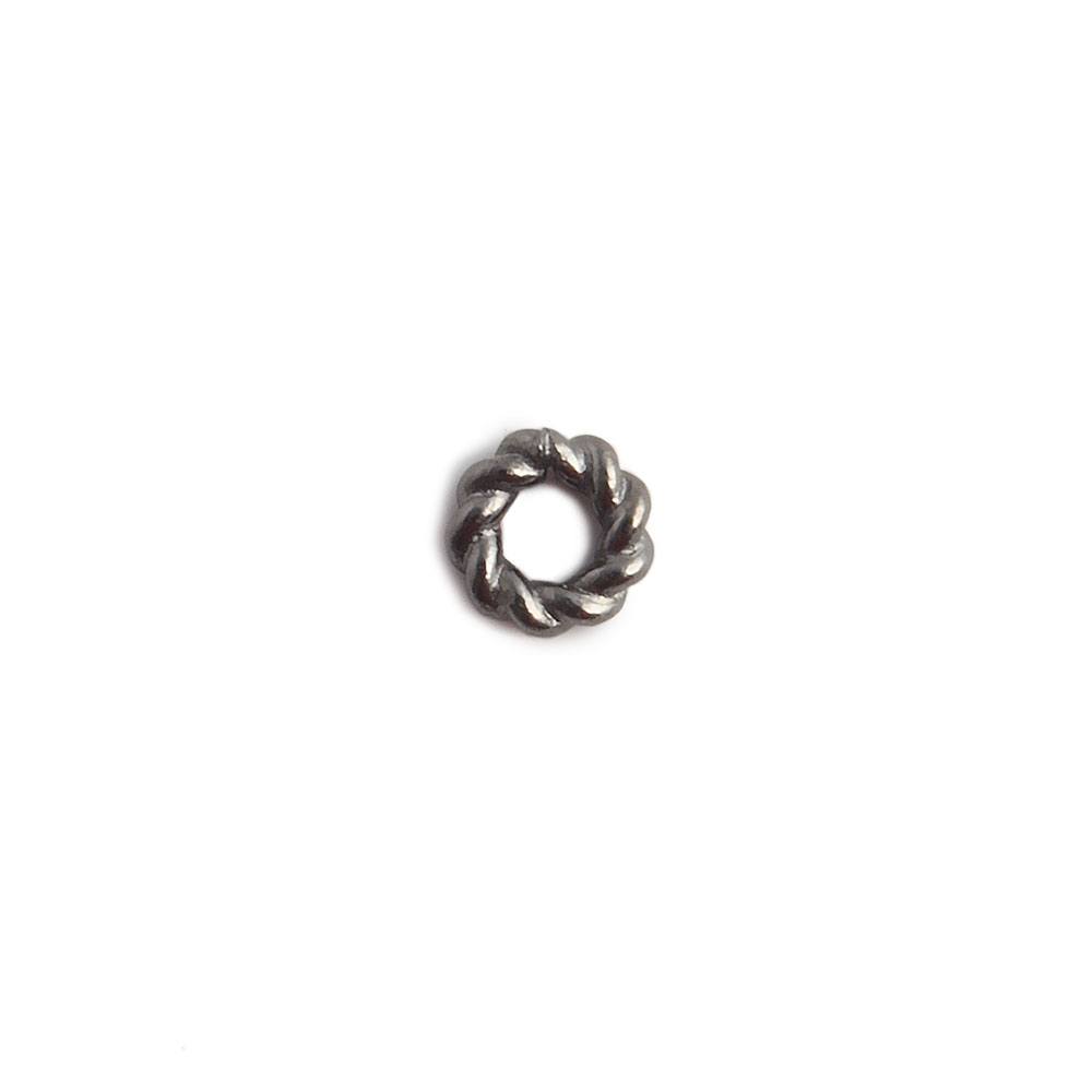 4mm Black Gold plated Twisted Jump Ring Strand 8 inch 163 pieces (ONLINE ORDER ONLY)