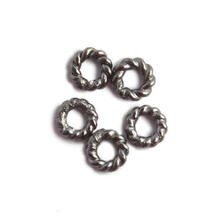 4mm Black Gold plated Twisted Jump Ring Strand 8 inch 163 pieces (ONLINE ORDER ONLY)