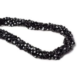4mm Black Spinel faceted coin beads 14 inch 94 beads (ONLINE ORDER ONLY)