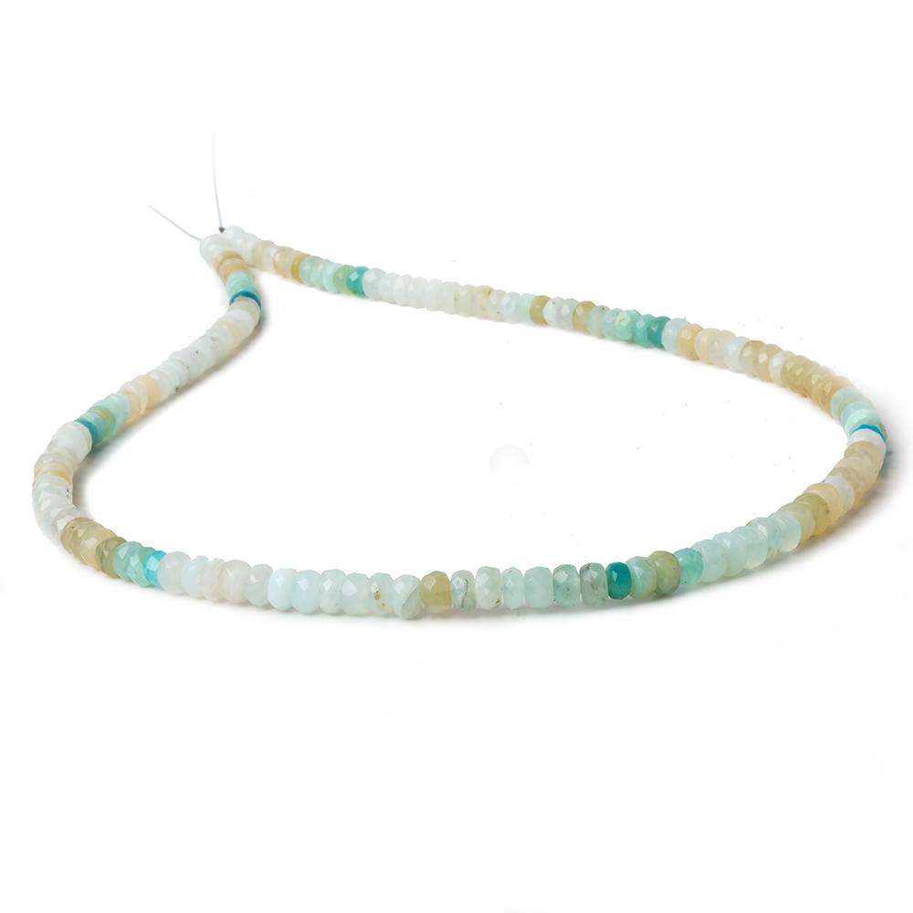 3mm Blue Peruvian Opal Faceted Rondelles 14 inch 140 Beads (ONLINE ORDER ONLY)