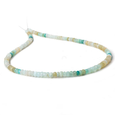3mm Blue Peruvian Opal Faceted Rondelles 14 inch 140 Beads (ONLINE ORDER ONLY)