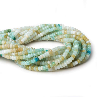 3mm Blue Peruvian Opal Faceted Rondelles 14 inch 140 Beads (ONLINE ORDER ONLY)