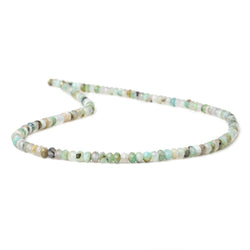 4mm Blue Peruvian Opal micro faceted rondelle beads 16 inch 143 pieces AA (ONLINE ORDER ONLY)