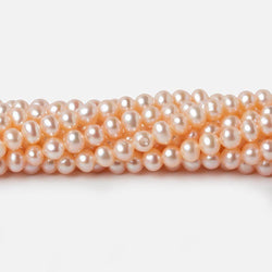 4.5x4mm Peach Off Round Freshwater Pearls 15 inch 100 pieces (ONLINE ORDER ONLY)