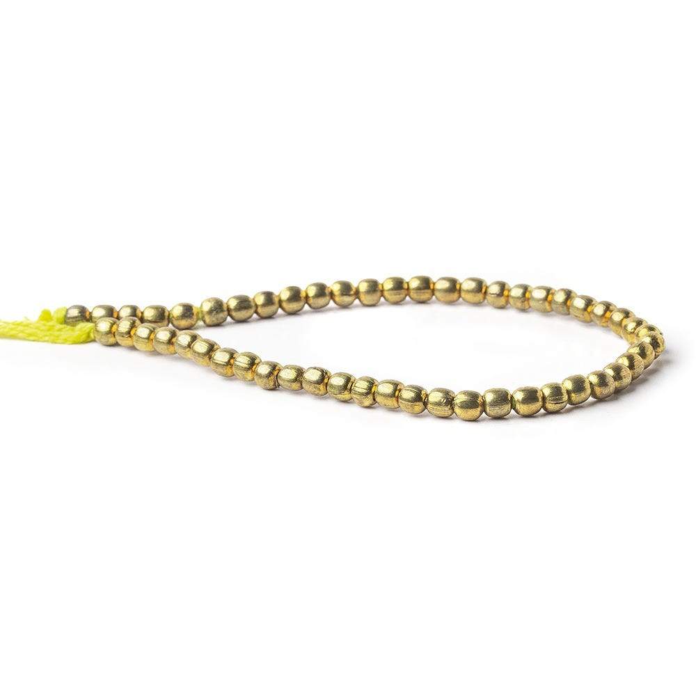 4mm Brass Plain Round Beads 48 beads 8 inch (ONLINE ORDER ONLY)