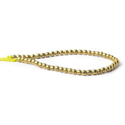 4mm Brass Plain Round Beads 48 beads 8 inch (ONLINE ORDER ONLY)