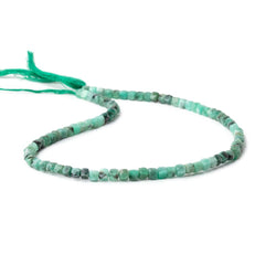 4mm Brazilian Emerald Micro Faceted Cube Beads 12.5 inch 84 pieces (ONLINE ORDER ONLY)