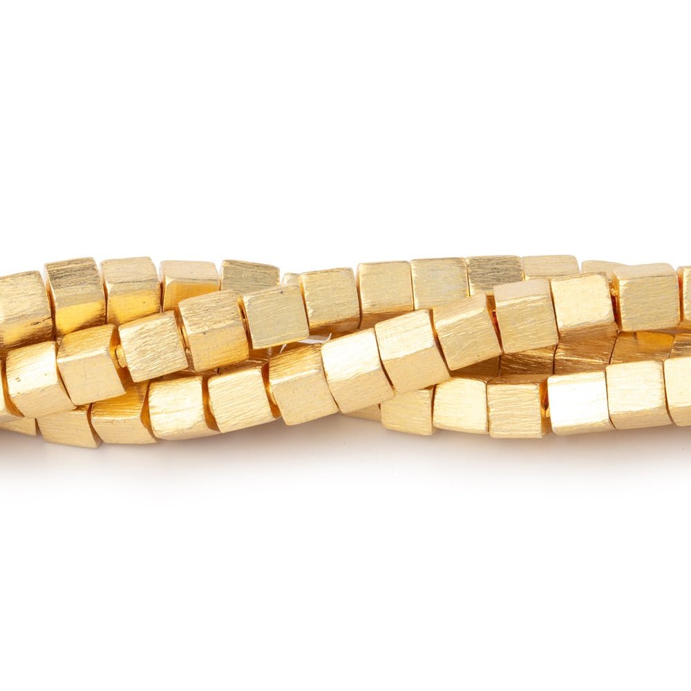 4mm Brushed Cube Beads (ONLINE ORDER ONLY)