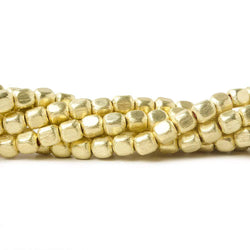 4mm Brushed Cube Beads with Rounded Corners (ONLINE ORDER ONLY)