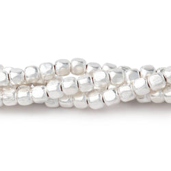4mm Brushed Cube Beads with Rounded Corners (ONLINE ORDER ONLY)