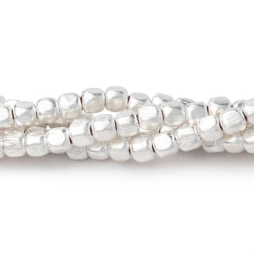 4mm Brushed Cube Beads with Rounded Corners (ONLINE ORDER ONLY)