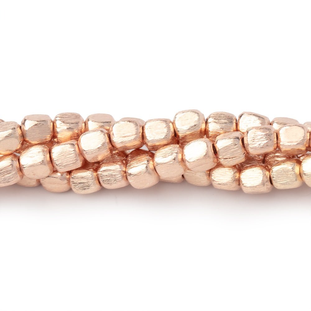 4mm Brushed Cube Beads with Rounded Corners (ONLINE ORDER ONLY)
