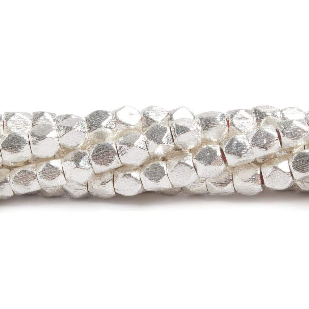 4mm Brushed Hand Cut Nugget Beads 8 inch 47 pieces (ONLINE ORDER ONLY)