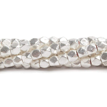 4mm Brushed Hand Cut Nugget Beads 8 inch 47 pieces (ONLINE ORDER ONLY)