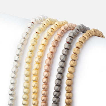 4mm Brushed Round Beads (ONLINE ORDER ONLY)