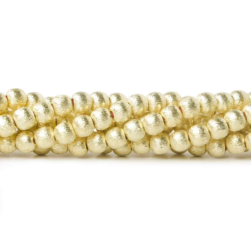 4mm Brushed Round Beads (ONLINE ORDER ONLY)