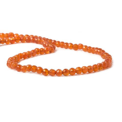 4.5mm Carnelian faceted round beads 13.25 inch 85 pieces (ONLINE ORDER ONLY)