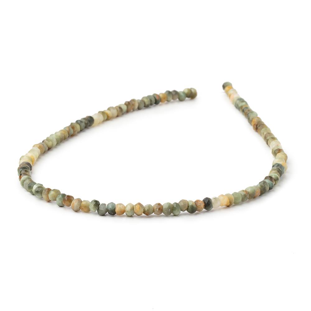 4mm Cat's Eye Quartz Faceted Rondelle 12.5 inches 112 Beads (ONLINE ORDER ONLY)