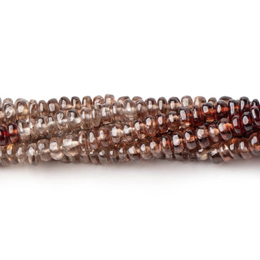 4mm Cognac and Champagne Zircon Plain Rondelle Beads 13.25 inch 154 pieces (ONLINE ORDER ONLY)