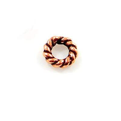 4mm Copper Twisted Jumpring 50 pcs (ONLINE ORDER ONLY)