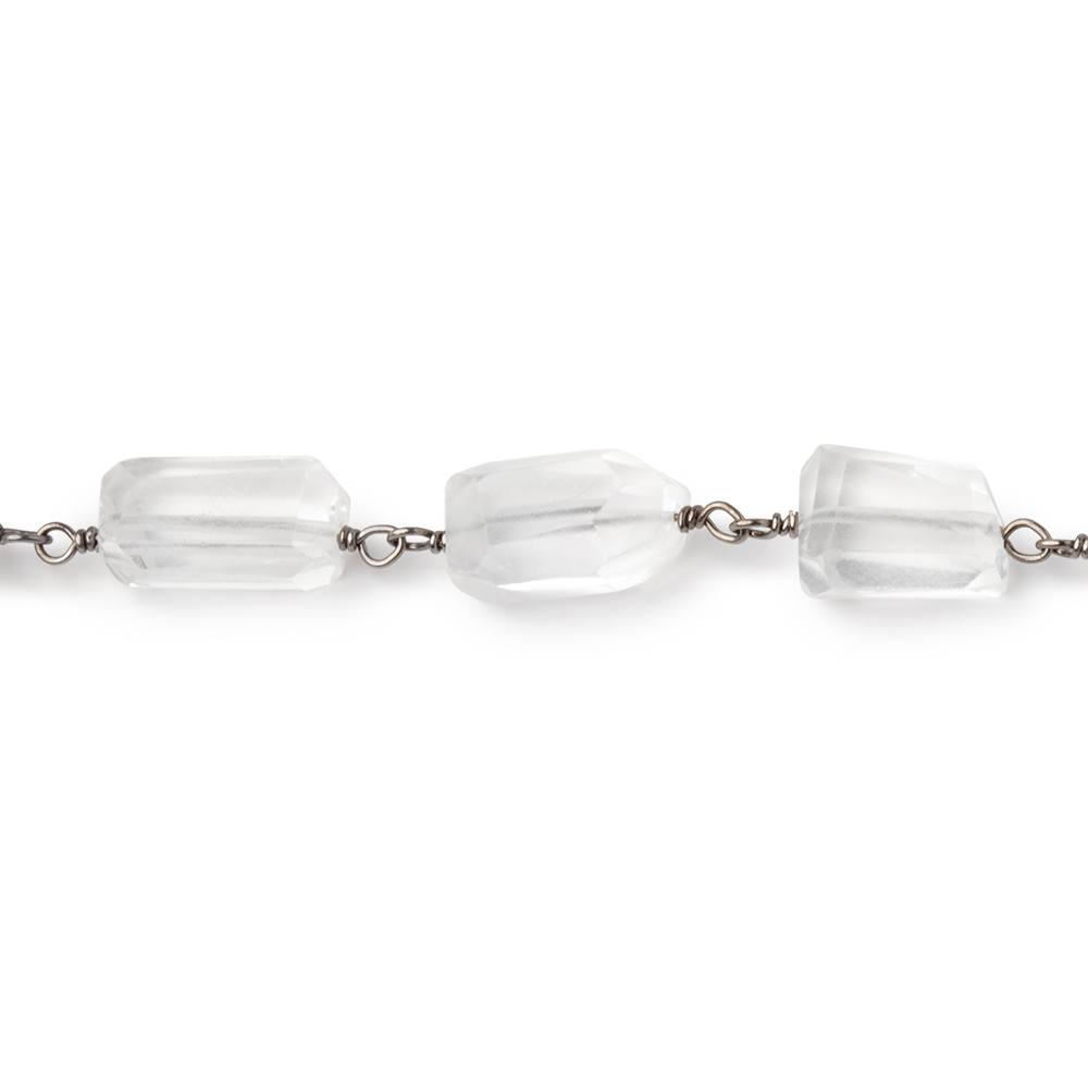 4mm Crystal Quartz Faceted Nuggets on Black Gold over .925 Silver Chain (ONLINE ORDER ONLY)