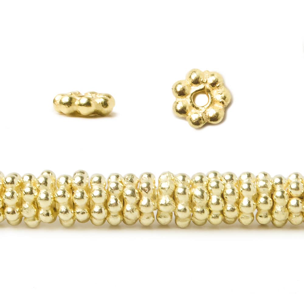 4mm Daisy Spacer Beads 8 inch 155 pieces (ONLINE ORDER ONLY)