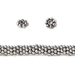 4mm Daisy Spacer Beads 8 inch 155 pieces (ONLINE ORDER ONLY)