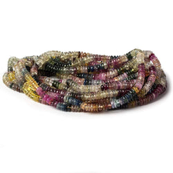 4mm Fancy Sapphire and Ruby Plain Rondelle Beads 16 inch 288 pieces (ONLINE ORDER ONLY)