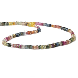 4mm Fancy Sapphire and Ruby Plain Rondelle Beads 16 inch 288 pieces (ONLINE ORDER ONLY)