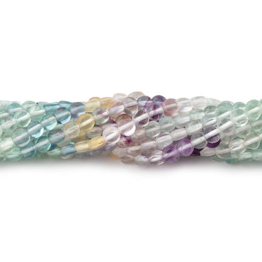 4mm Fluorite Checkerboard Faceted Calibrated Coin Beads 12.25 inch 85 pieces (ONLINE ORDER ONLY)